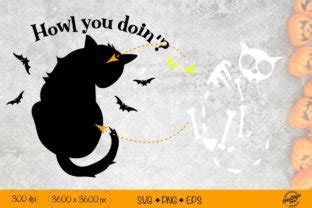 Creepy Cat Svg Scary Black Cat Halloween Graphic By Createya Design