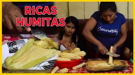 Two Women Are Preparing Food On A Table With The Words Ricas Humittas