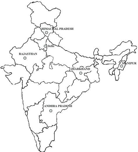 India Outline Map