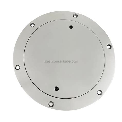 White Stainless Steel Deck Plate Marine Boat Yacht RV Access Hatch