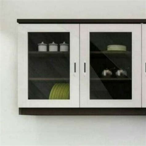 Jual Kitchen Set Atas Kaca Rak Serbaguna Lemari Sayir Kaca 2 Pintu Di