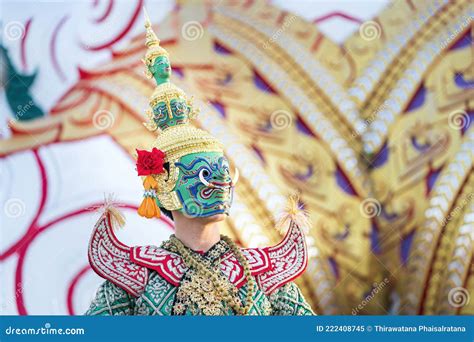 Giant Carrying a Sword. Ramayana Story. the Battle of Rama Stock Image ...