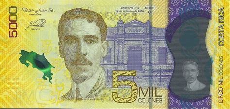 Costa Rica New Colon Polymer Note B A Confirmed Banknotenews