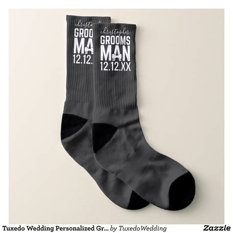 Groomsman Black Wedding Socks Wedding Socks Tuxedo