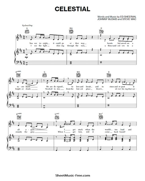 Download Celestial Sheet Music Pdf Ed Sheeran Download