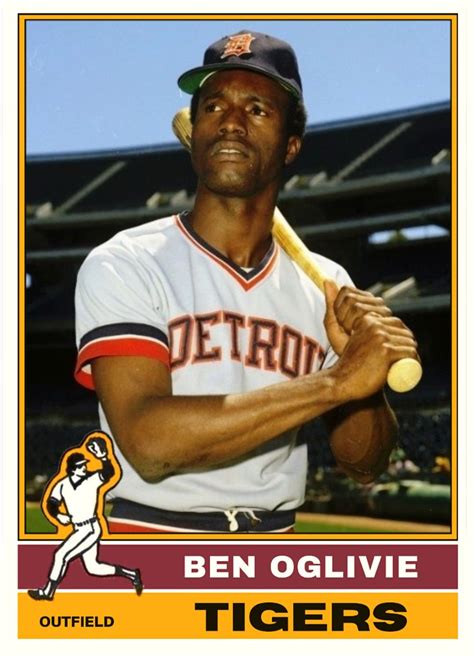 1976 Topps Baseball Design Ben Oglivie Tigers Baseball Design Tiger