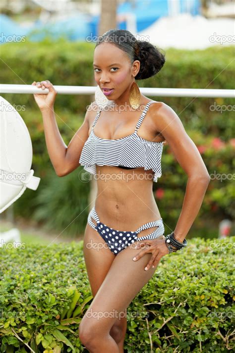 Jamaican Bikini Model Posing Stock Photo Image By Felixtm 47102319