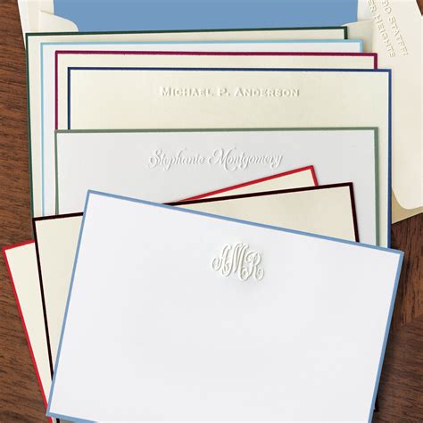 Embossed Note Cards Emboss Stationery Hand Bordered - Etsy