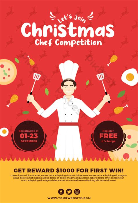 Christmas Chef Competition For Poster | PSD Free Download - Pikbest