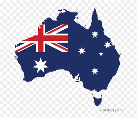 Flag Png Images Group - Australia Flag Map Vector, Transparent Png ...