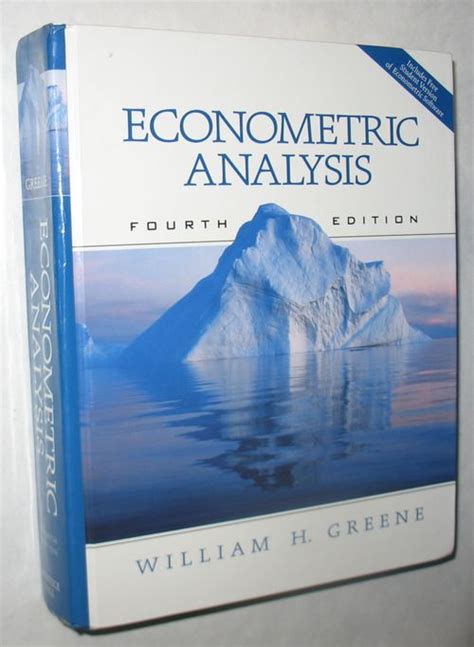 Econometric Analysis Fourth Edition Cd