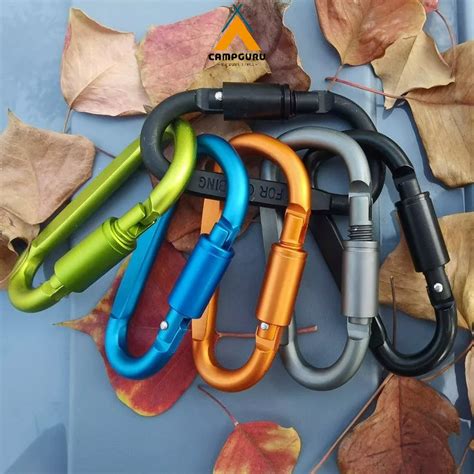 Campguru Aluminium Alloy Carabiner D Ring Bold Buckle Quick Release D