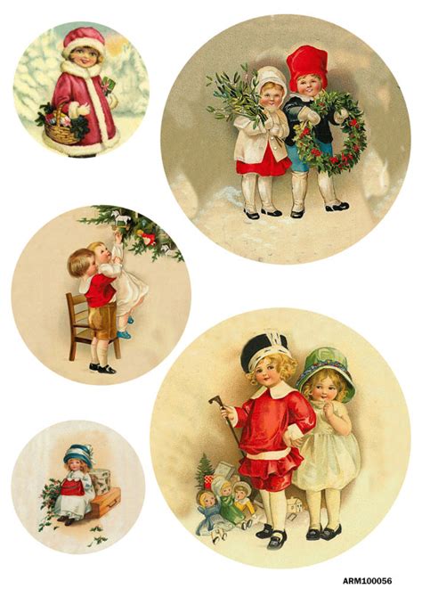 Rice Decoupage Paper Arm100056 Vintage Decopatch Decoupage Supplies Vintage Christmas Images