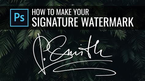 How To Make A Signature Logo Watermark In Photoshop YouTube