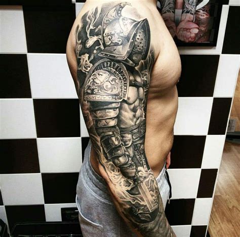 Gladiator Sleeve Best Sleeve Tattoos Temp Tattoo Pattern Tattoo