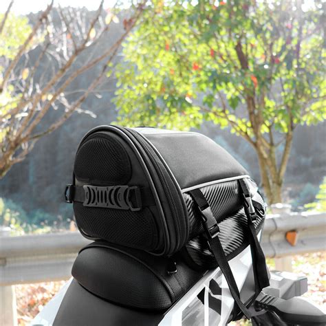 WOSAWE Motorcycle Tail Bag Motorbike Waterproof Extended Rear Seat