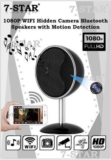 Bluetooth Speaker Spy Camera Full HD 1080P Wireless WIFI Hidden Spy IP