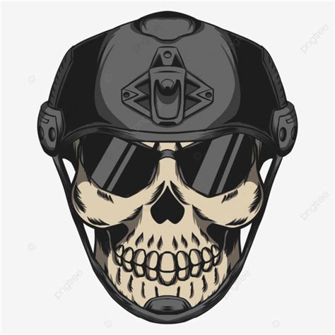 Ilustraci N De Calavera Con Casco T Ctico Png Ej Rcito T Ctico