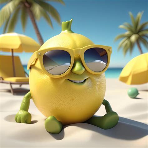 Premium Photo 3 D Render Of A Funny Cartoon Character With Sunglasses