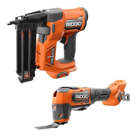 Ridgid 18v Cordless 2 Tool Combo Kit With 5 In Random Orbit Sander And