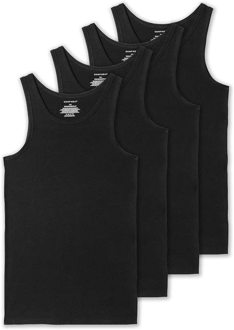 Amazon Comfneat Men S 4 Pack Big Tall Tight Fit A Shirts Tank