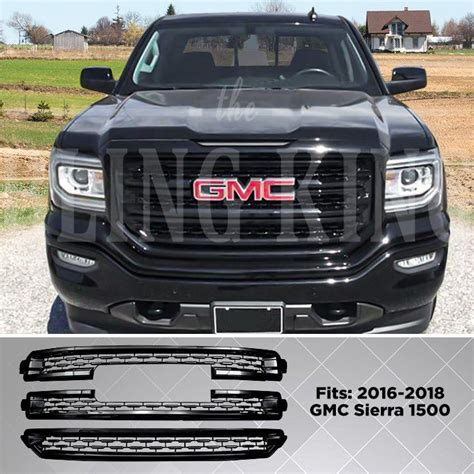 Gmc Sierra Slt Black Grille Insert Mesh Grill Overlay