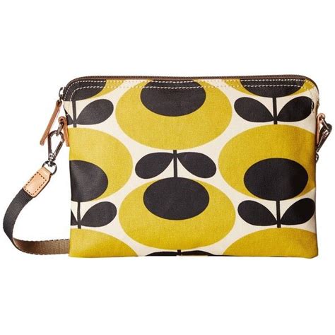 Orla Kiely Travel Pouch Mustard Cross Body Handbags