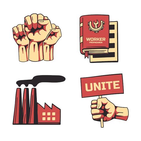 Free Vector Hand Drawn Communism Icons