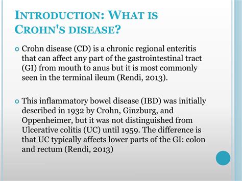 Ppt Crohn’s Disease Powerpoint Presentation Free Download Id 3480640