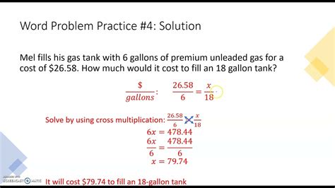 15 Proportion Word Problem Practice Youtube