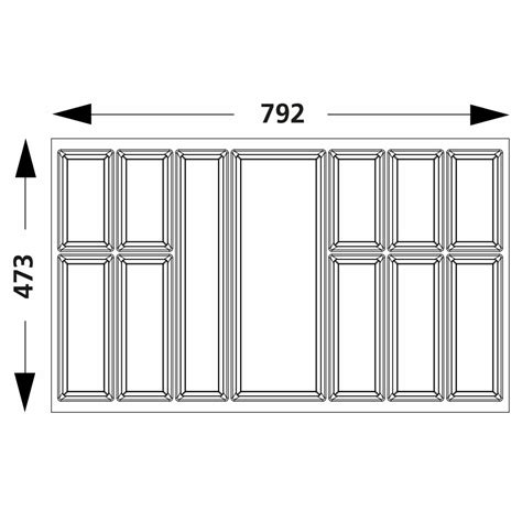 Besteckeinsatz Classico 90 für ArciTech Zarge von Hettich grau