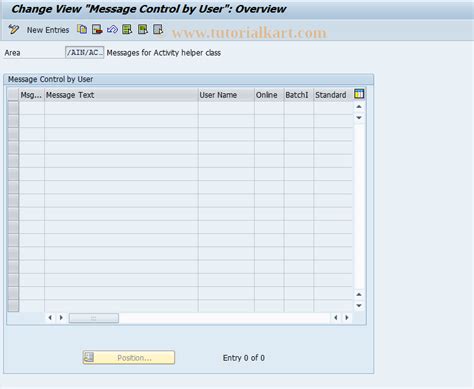 Oba Sap Tcode Change Message Control