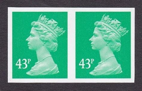 P Emerald Horizontal Pair Imperforate Sg Y