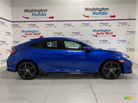 2020 Aegean Blue Metallic Honda Civic Sport Hatchback 137245427 Photo