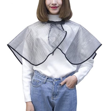 Nuolux Grey Short Style Hairdressing Cape Waterproof Hair Dye Shawl