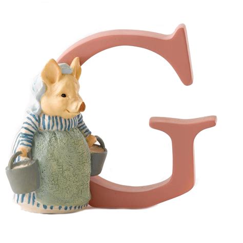 Beatrix Potter Alphabet Letters Peter Rabbit Figurine Ornament Children