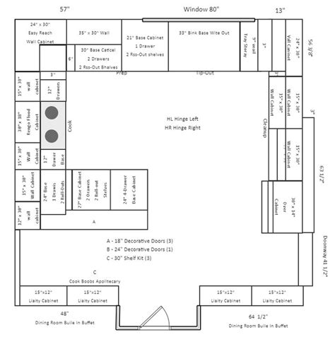 G Shaped Kitchen Floor Plan With Peninsula Wall