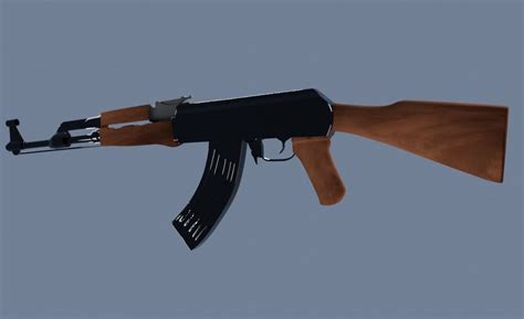 Ak 47 Ak Rifle 3d Model Rigged Cgtrader