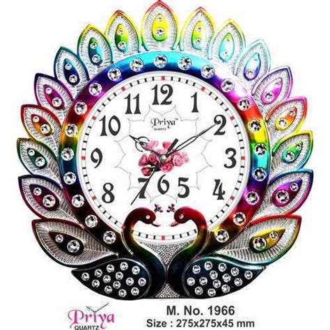 Blue Peacock Hanging Wall Clock At Best Price In Kanpur Priya Times