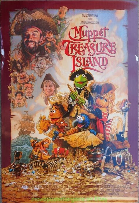 MUPPET TREASURE ISLAND MOVIE POSTER Original DS 27x40 DAMAGED KERMIT ...