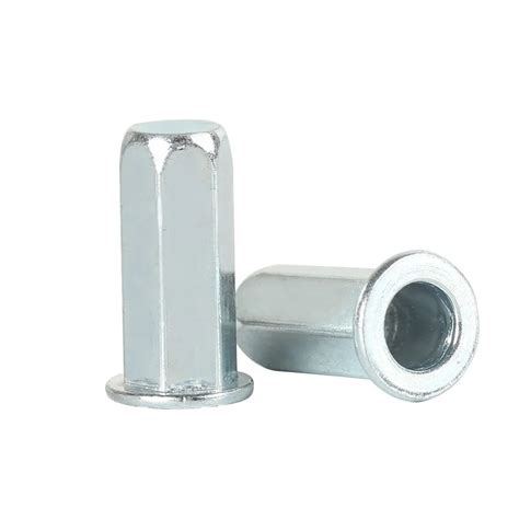 M M M M M Zinc Plated Flat Head Full Hex Body Close End Rivet