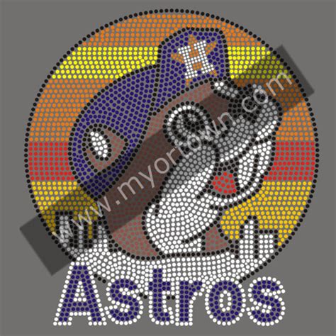 Astros Bucees Design Rhinestone Design Rhinestone Transfer