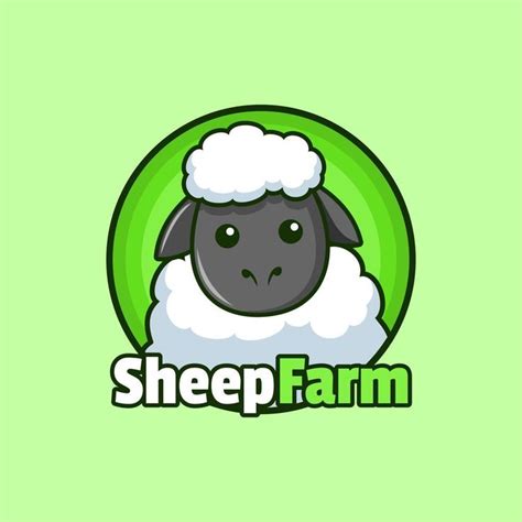 Cute Cartoon Sheep Logo Design Sheep Logo Logo Design Cute Cartoon