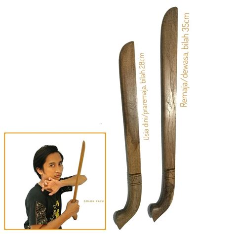 Jual Replika Alat Latihan Pencak Silat IPSI Bahan Kayu Kuat