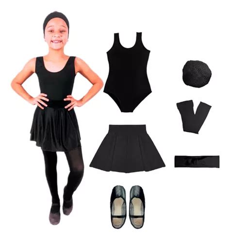 Kit Roupa De Ballet Infantil Itens Uniforme Bale Preto Parcelamento