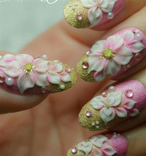 3d Flower Nail Designs Pretty Designs