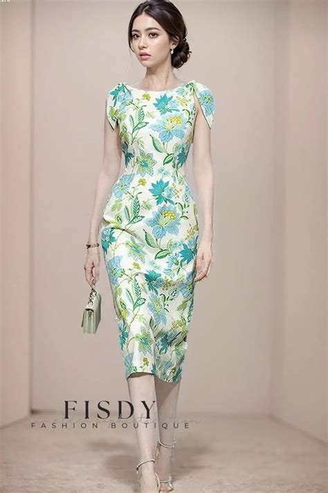 Fisdy Elegante Maxivestido De Tirantes Con Cintura Ajustada Estampada