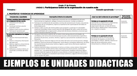 Ejemplos de Unidades Didácticas El Profe Virtual