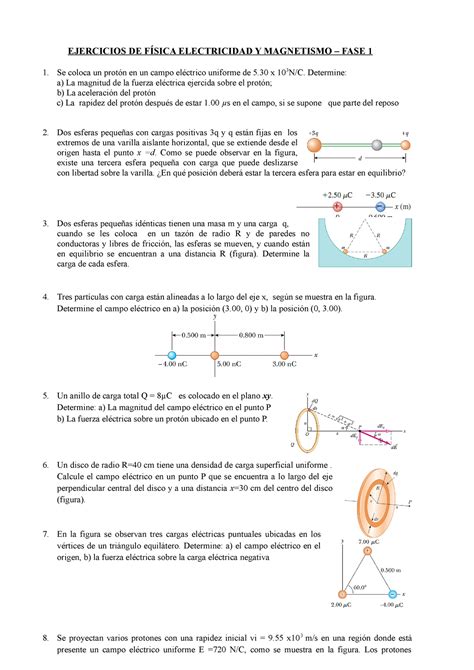 Ejercicios de Electricidad y Magnetismo Fase 1 EJERCICIOS DE FÍSICA