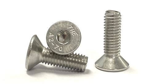 M2 X 10mm Flat Head Socket Screw Gr 304 S S Micro Fasteners